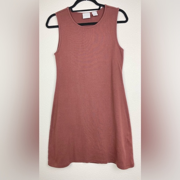 VTG Moda Int'l Women's Medium Chocolate Brown Dress Top Matching Set Knit Minima - Picture 13 of 15